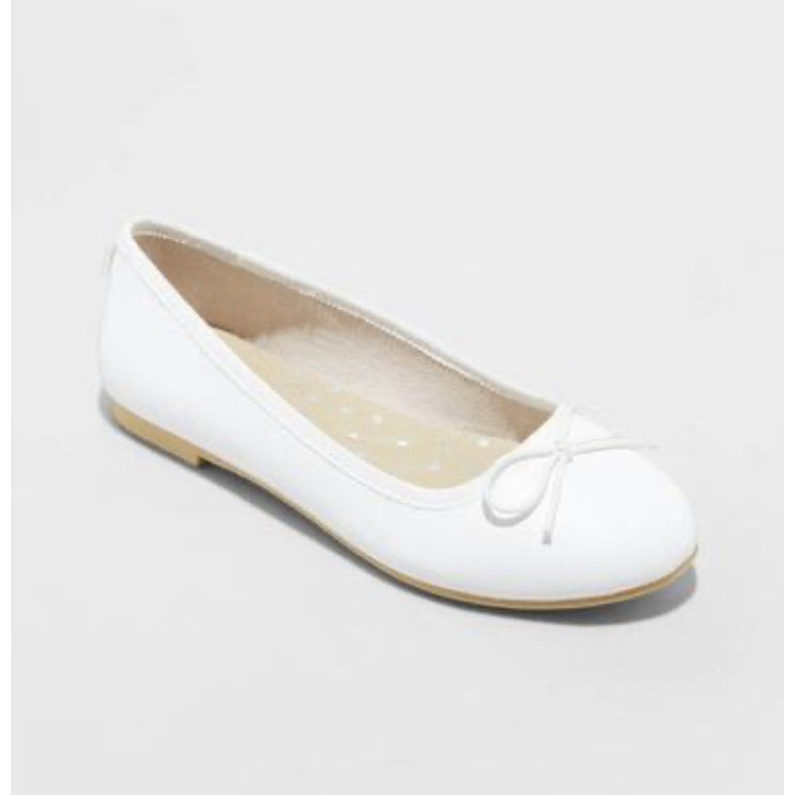 Girls' Diana Slip-On Ballet Flats - Cat & Jack White 5